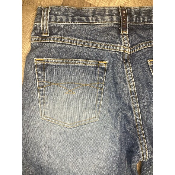 Cruel Girl Jeans Women 7L 29x34 Low Rise Relaxed Bootcut Dark Blue Denim Vtg Y2K - Picture 5 of 9